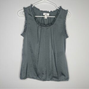 Ann Taylor LOFT Green Tank Top Blouse Size Small Petite